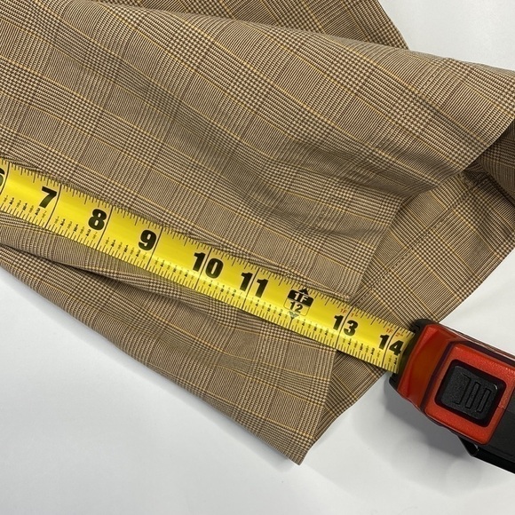 Talbots Plaid Brown Cotton Stretch Bermuda Shorts Size 8 - Picture 4 of 8